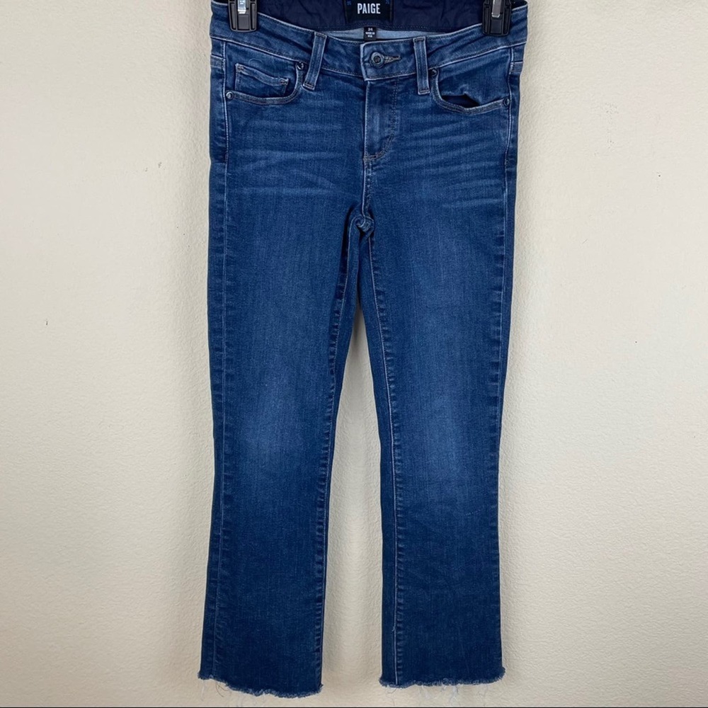 PAIGE Dark Blue Cropped Jeans